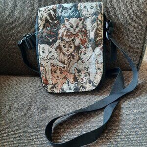 Small Cat Tapestry Purse 6"x9" Crossbody Shoulder Bag